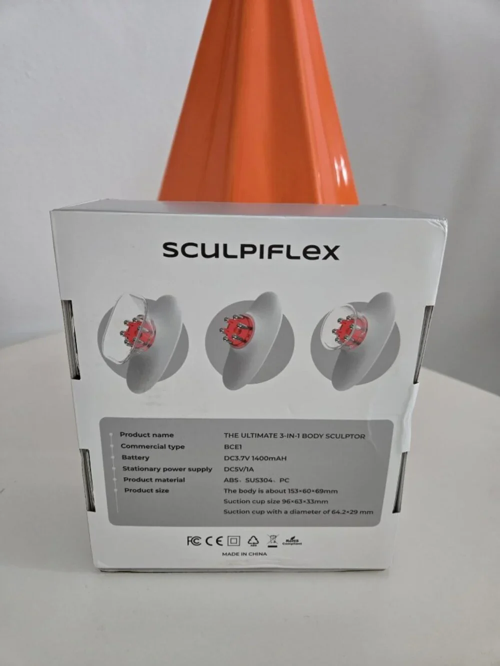 Sculpiflex Ultimate 3-in-1 Body Sculptor EMS Cupping Red Light + 3 Gels